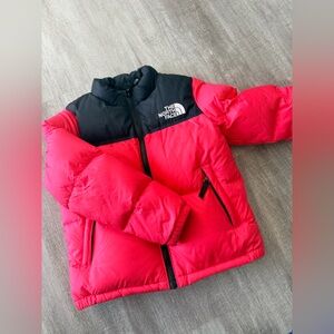 The North Face Kids Bright Pink and Black Jacket Size 6T